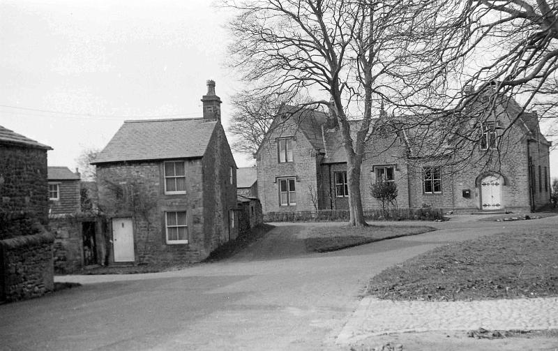 Mechanics Institute and Charbut Cottage.jpg - The Mechanics Institute, with Charbut Cottage to its left    - before the alterations by Joe Joyce  -  Photograph dated 1975.   The Mechanics Institute opened in 1860.